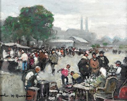 Jules HERVÉ (1887-1981)

Le marché aux puces
Huile...