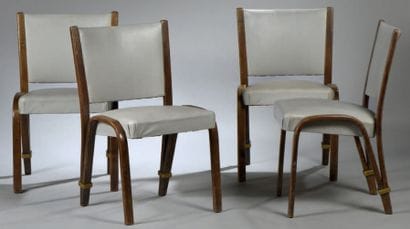 Hugues STEINER
Suite de six chaises Bow-wood...
