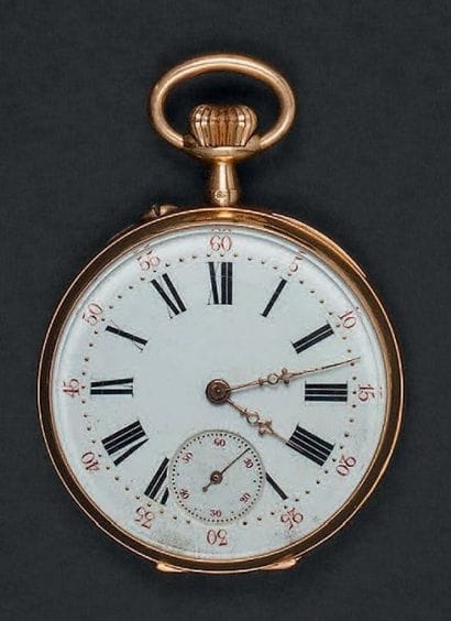 Montre de gousset en or jaune 18K (750°/00)....