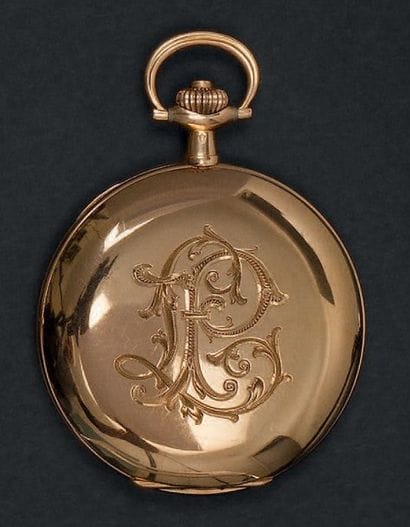 OMEGA
Montre savonnette en or jaune 18K (750°/00)....
