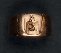 Chevalière de femme et alliance en or 18K...