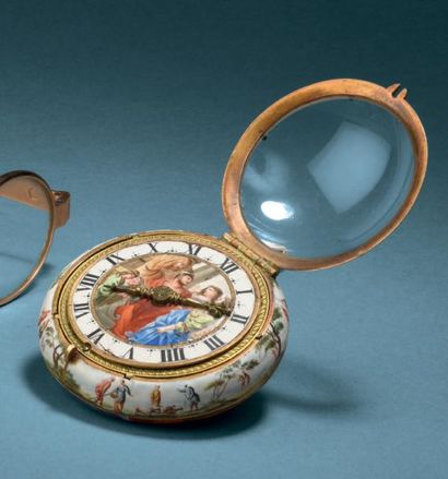 

Montre «bassine» en or et émail
Peinture...