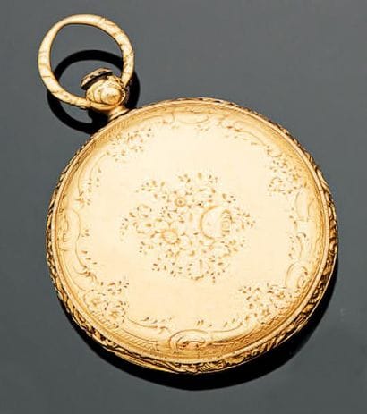 Montre de col en or jaune 18K (750°/00) à...
