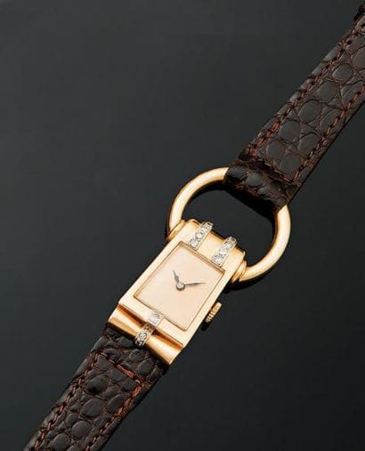 Montre bracelet en or jaune 18K (750°/00)...