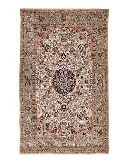 Tapis en laine Indo-Persan, champ à décor...