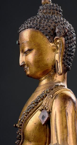 TIBET - XVIE SIÈCLE
Statuette du bouddha...
