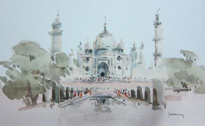 Henri DAVY (1913-1988) 

Agra et le Taj-Mahal

Aquarelle...
