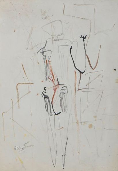 COJAN Aurel (1914-2005),
Personnage géométrique
Aquarelle...