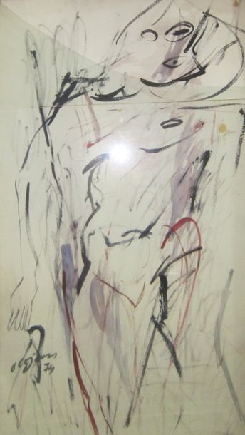 COJAN Aurel (1914-2005),
Nu féminin
Aquarelle...