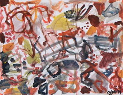 COJAN Aurel (1914-2005),

Composition marron

Huile...