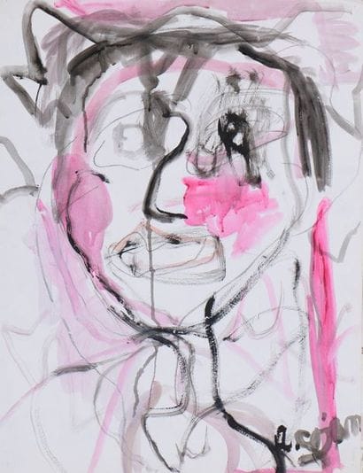 COJAN Aurel (1914-2005),

Visage noir et...