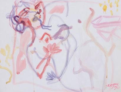 COJAN Aurel (1914-2005),

Nue allongée au...