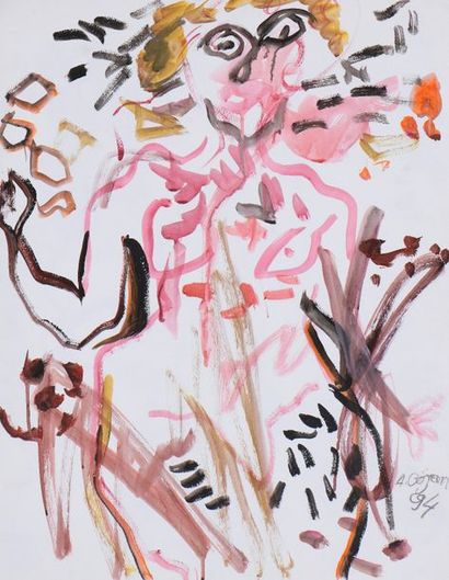 COJAN Aurel (1914-2005),

Nue assise aux...