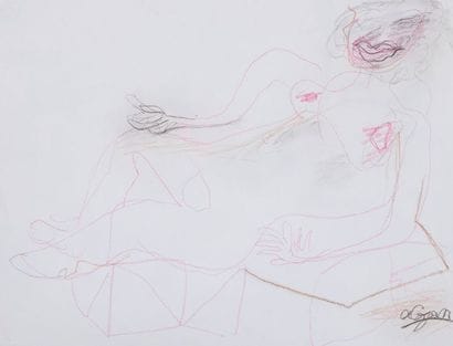 COJAN Aurel (1913-2005),

Nue allongée sur...