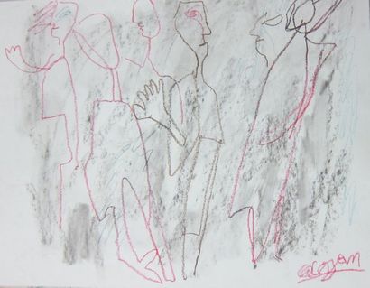 COJAN Aurel (1914-2005),

Les quatre personnages...