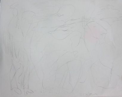COJAN Aurel (1914-2005),
Silhouette
Pastel...