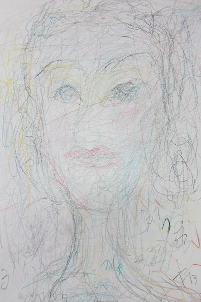 COJAN Aurel (1914-2005),
Visage féminin
Pastel...