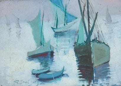 Ecole française 

du XIXème siècle :

Bateaux...