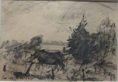 Lot de trois dessins :

-