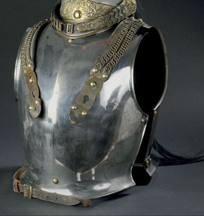 Cuirasse de cuirassier modèle 1872, en acier,...