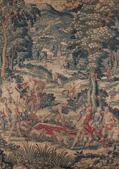 Grand fragment de tapisserie
Bruxelles fin...