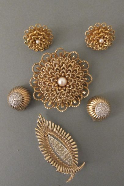 Marcel BOUCHER : Lot composé de deux demi-parure...