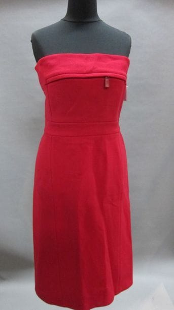 PRADA

Robe bustier en lainage rouge, une...