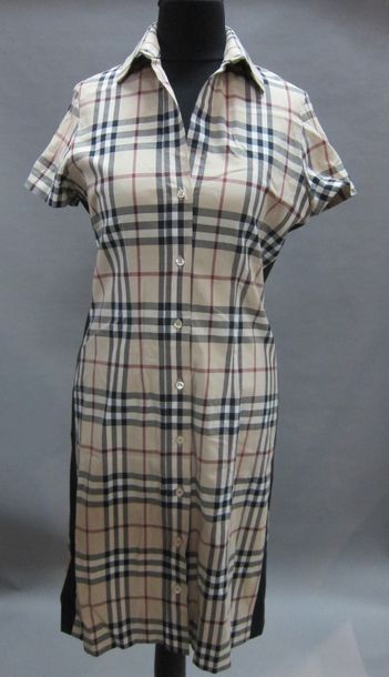 BURBERRY London: Robe en coton et élastane...