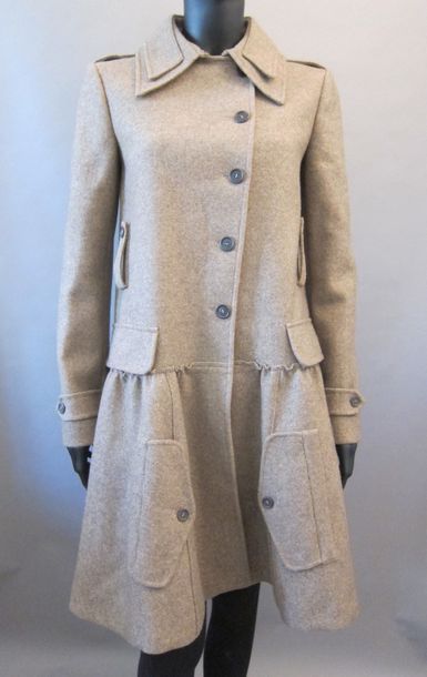 MIU-MIU, 

manteau en 100% laine vierge chinée...