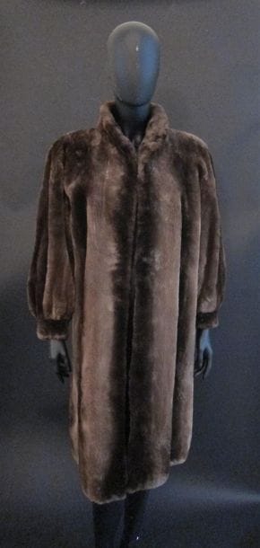 Christian DIOR Paris : Manteau Castor, col...