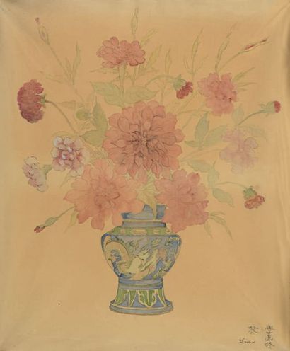 Liao Xinxue (1903-1958)
Vase de pivoines
Peinture...