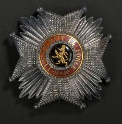 Plaque de grand officier de l'ordre de Léopold...