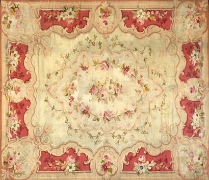 Tapis de basse lisse d'Aubusson au point...