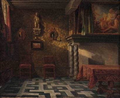Attribué à Henri de BRAEKELEER (1840- 1888)
L'Intérieur...