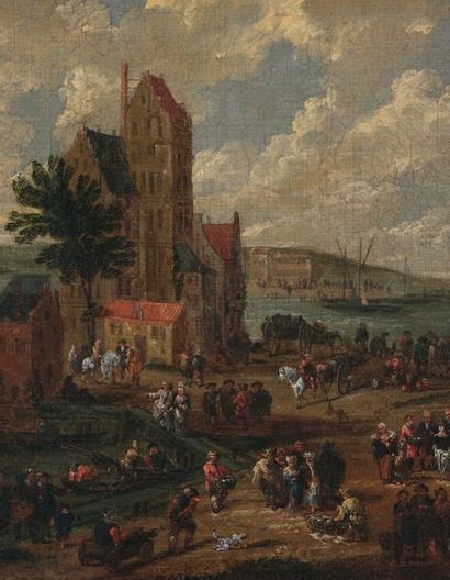 Attribué à Mathys SCHOVAERDTS (1665-1702)
Vue...