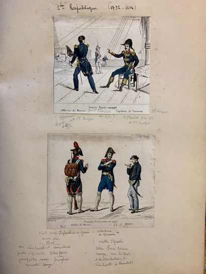 G42. Ensemble de vignettes gravées de portraits,...