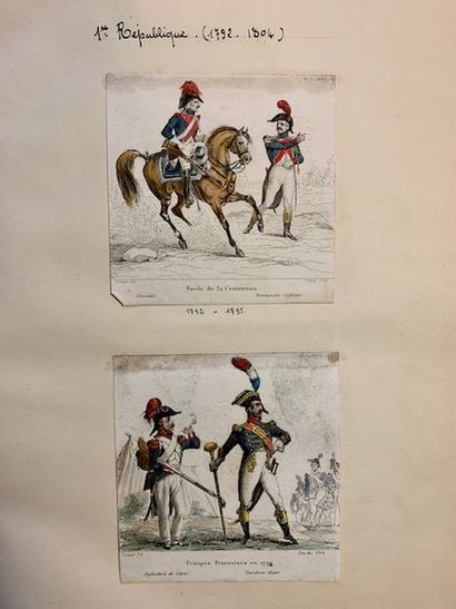 G42. Ensemble de vignettes gravées de portraits,...