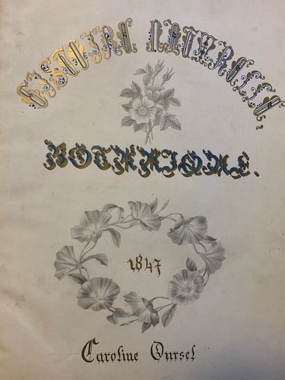 H63. Caroline OURSEL. Histoire Naturelle...