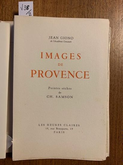 V38 GIONO Jean
Images de Provence. Pointes...