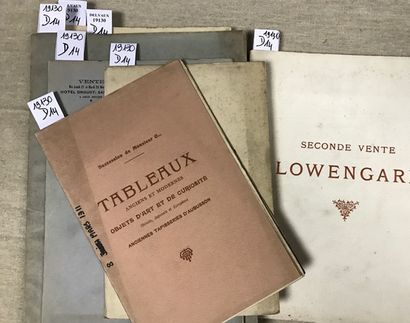D14 Ensemble de catalogues de vente: Objets...