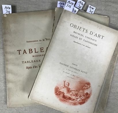 D18 Ensemble de catalogues de vente Objets...