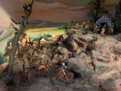J11 Ensemble de jeux comprenant: - diorama...