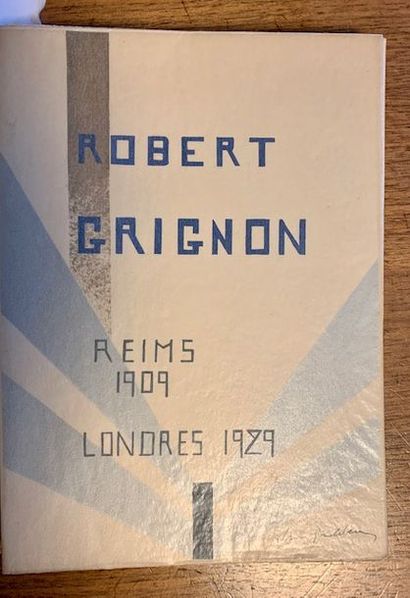 P3bis Robert GRIGNON Reims 1909 Londres 1929,...