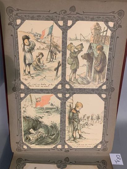 CP1 Album de cartes postales «Campagne 1914»,...