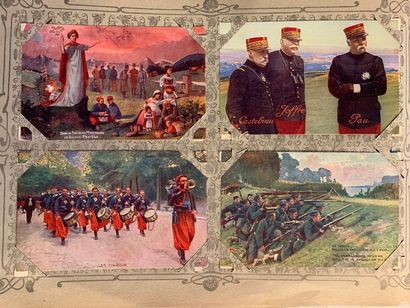 CP1 Album de cartes postales «Campagne 1914»,...