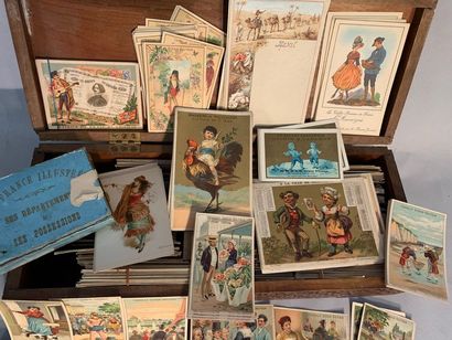 CP10 Important ensemble de cartes chromolithographiées...