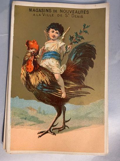CP10 Important ensemble de cartes chromolithographiées...