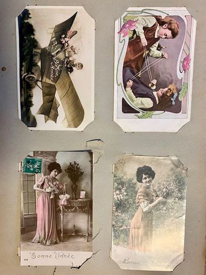 CP13Bis Album de cartes postales début du...