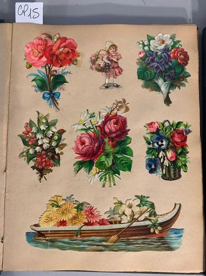 CP15 Deux albums de chromolithographies contenant...