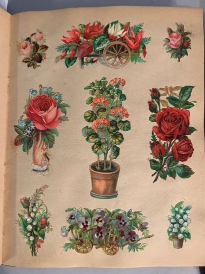 CP15 Deux albums de chromolithographies contenant...